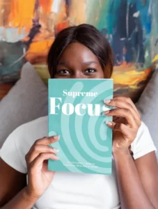 a black woman with supreme focus book